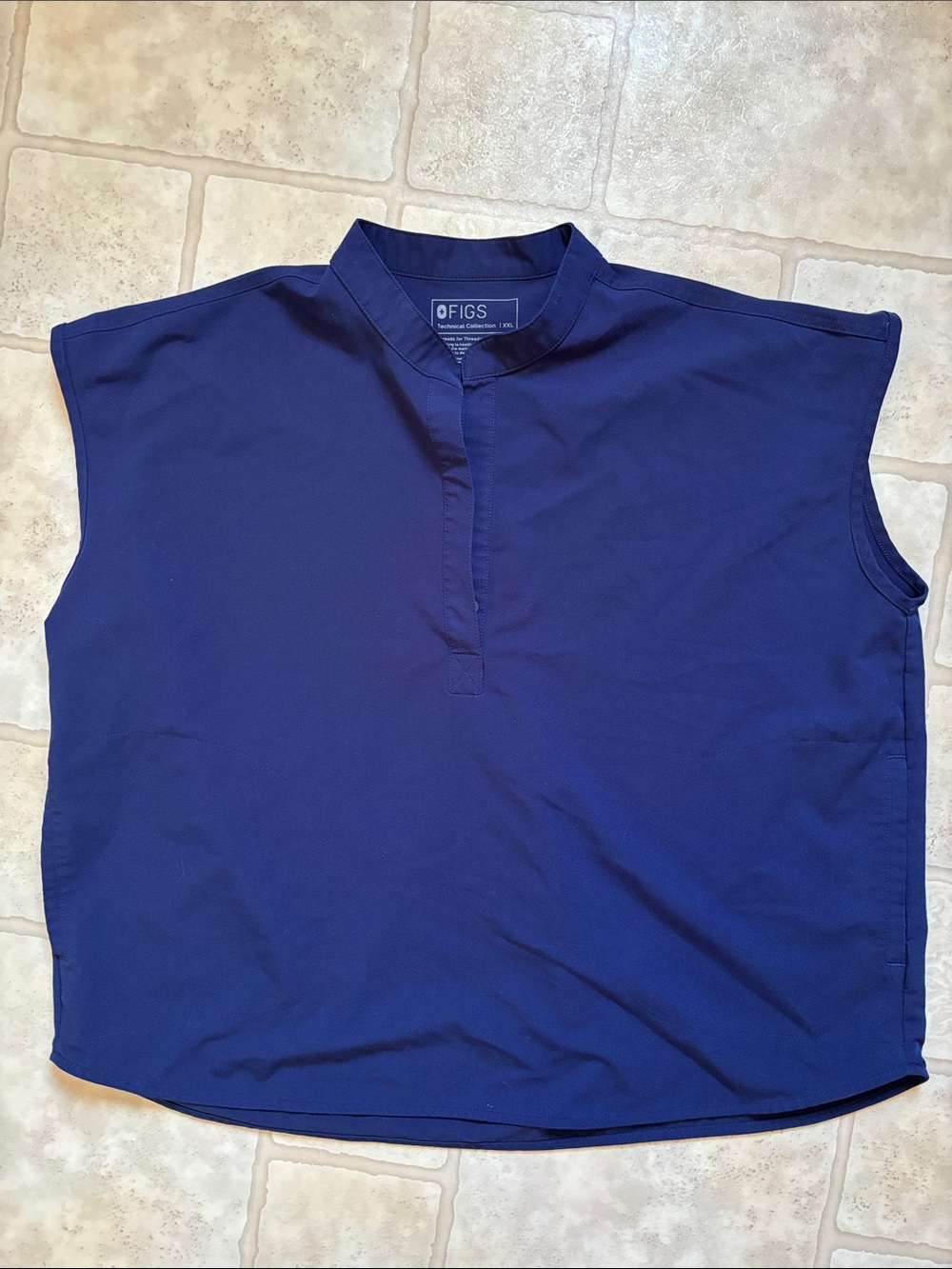 Figs Rafaela Scrub Top Women’s Size XXL Navy Blue Sleeveless